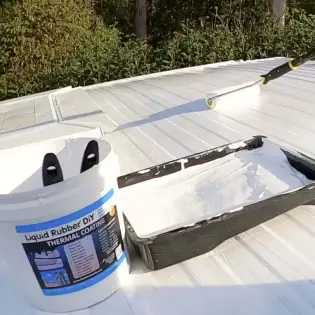 Second thermal coating being applied for full coverage